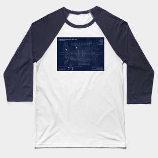 Supermarine Spitfire Mark XIV Blueprint Baseball T-Shirt